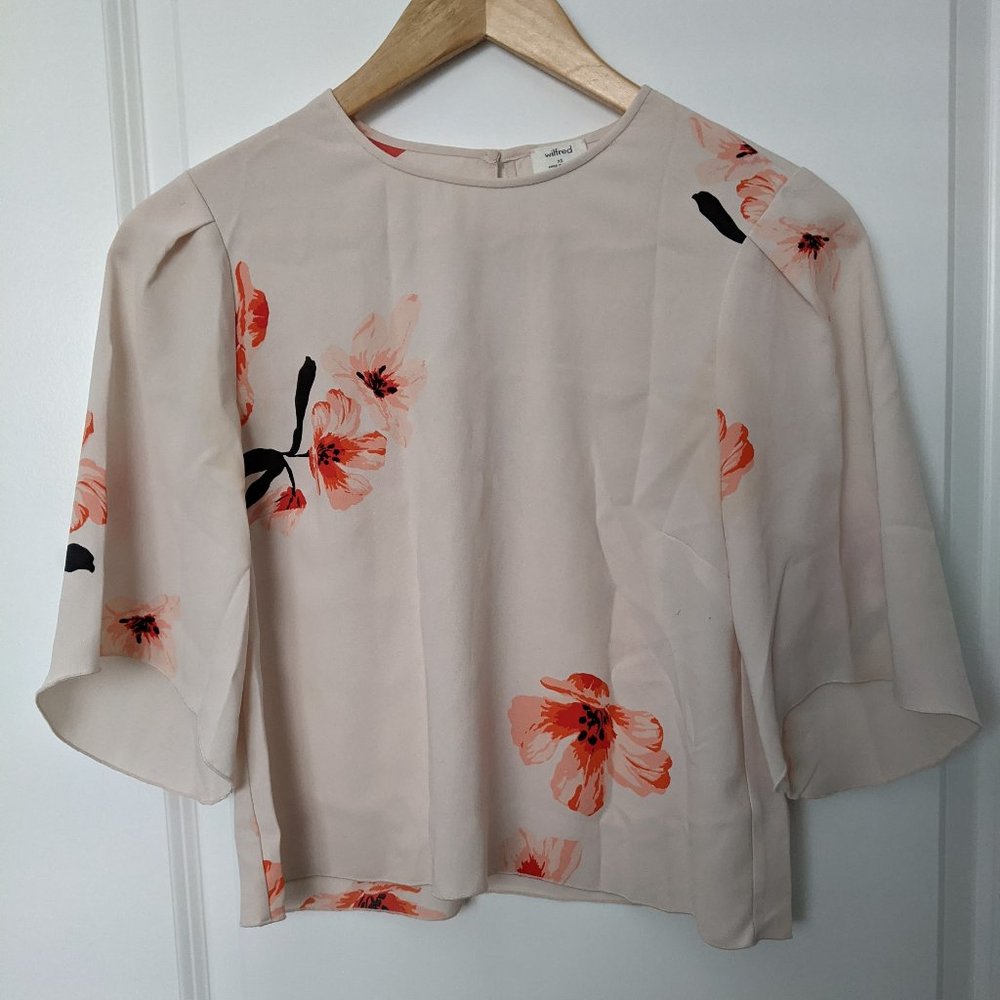 Wilfred Floral Cropped Blouse